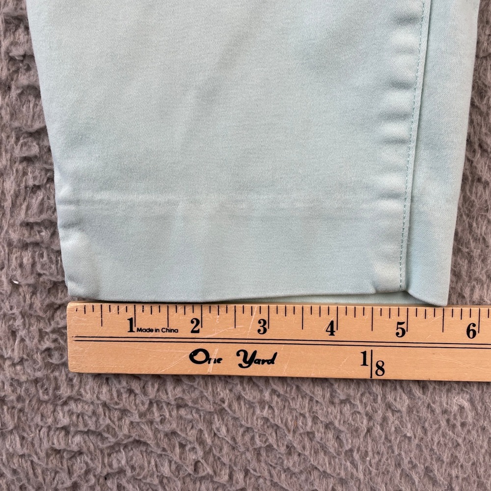 Peter Millar Pants Womens 10 Mint Green Sateen Five Pocket Slim Straight Chino - Picture 6 of 9